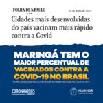 Maringá tem o melhor índice de vacinação do Brasil e bate recorde de vacinados em junho
