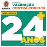 Maringá inicia vacinação de pessoas com 24+ nesta terça-feira (24)
