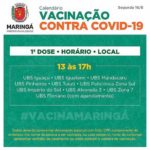 Maringá vacina público de 28 a 59 anos nesta segunda-feira, 16