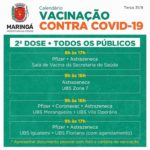 Maringá vacina público de 21+ nesta terça-feira (31)
