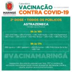 Maringá inicia vacinação de 3ª dose para 18+ nesta segunda (22)