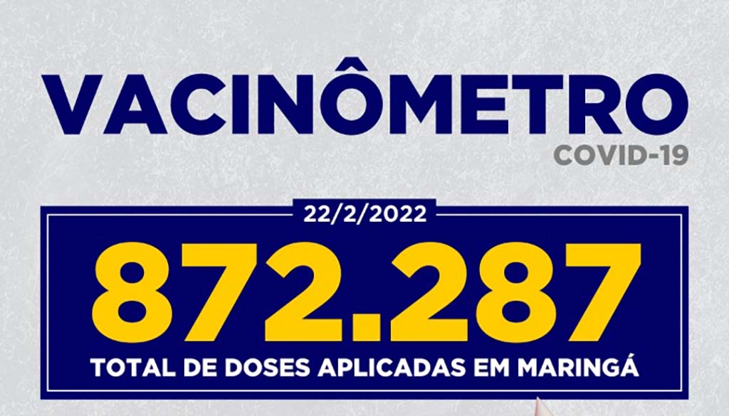 Vacinômetro em Maringá – Dia 22.02.2022