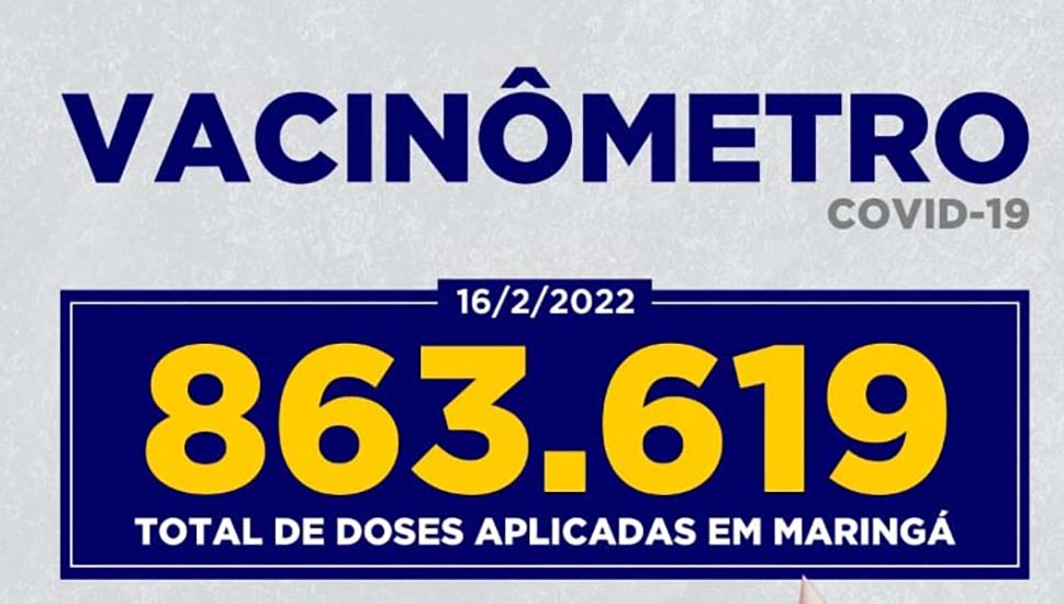 Vacinômetro em Maringá = Dia 16.02.2022