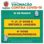Vacinação contra Covid-19 segue em Maringá nesta quinta-feira (10)
