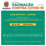 Secretaria de Saúde de Maringá realiza vacinação contra Covid-19 neste sábado (19)