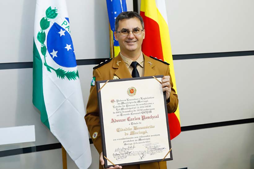 Tenente-Coronel Paschoal é o mais novo Cidadão Benemérito de Maringá