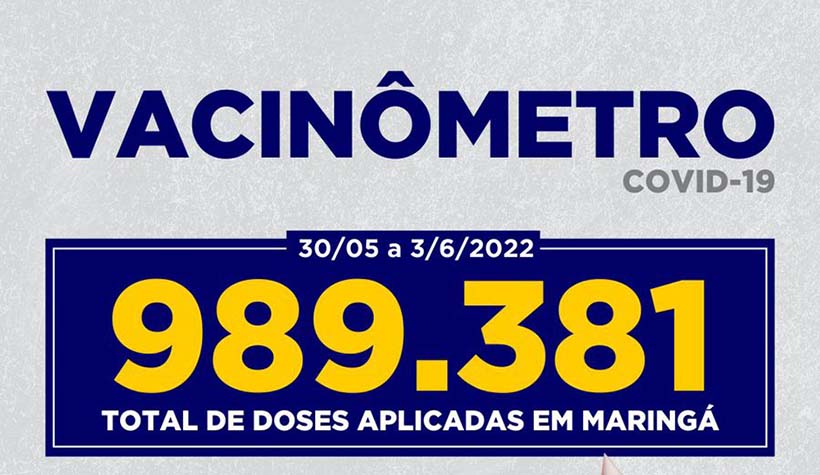 Vacinômetro em Maringá – 30/05 a 03/06/2022